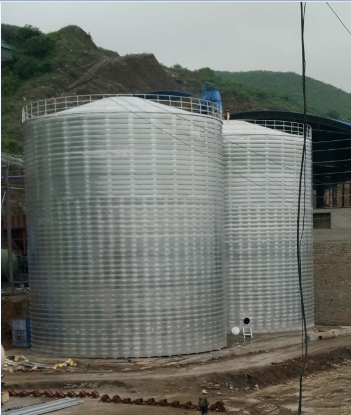 云南粮食钢板仓的安装全过程不用热焊接